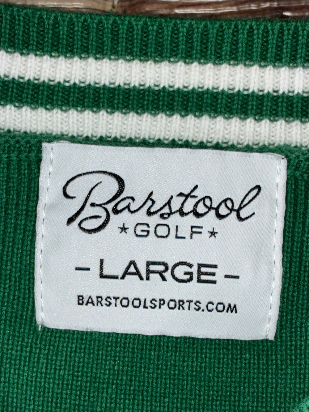 EUC Mens Barstool Sports Large Green Golf Vest Yellower Tipped - Picture 2 of 7